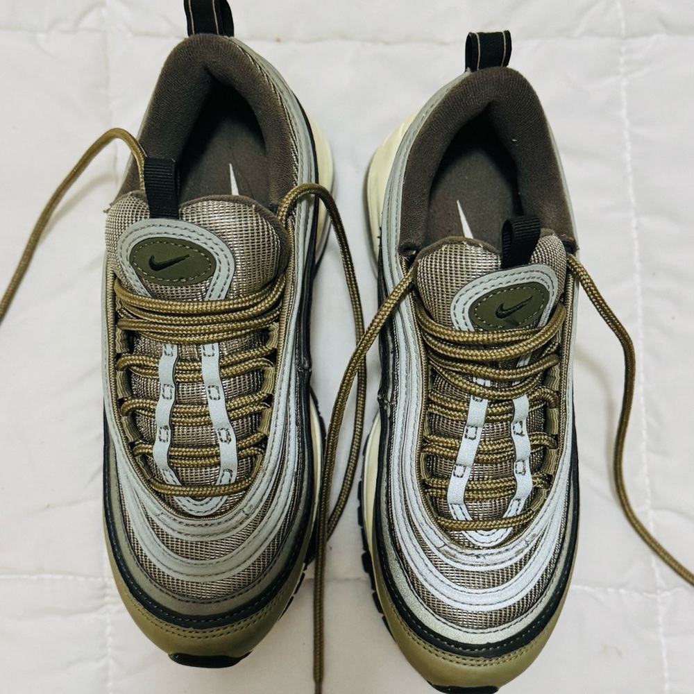 Nike Khaki and Dark Gray Shoes
